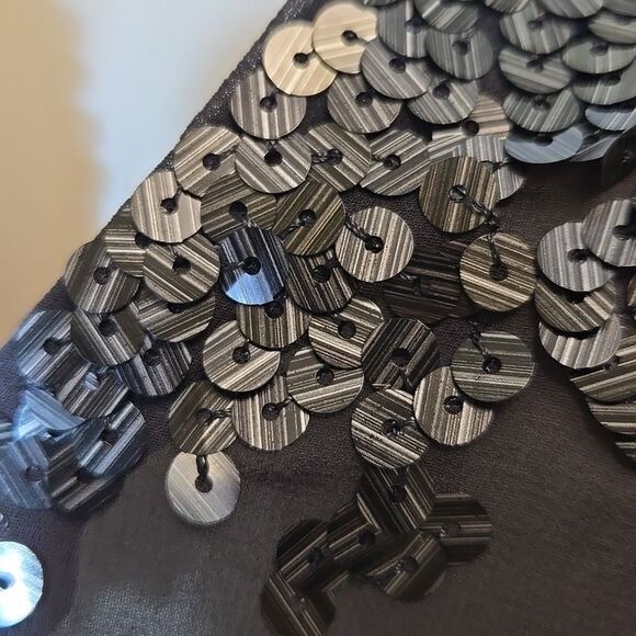 Express Y2K Sheer Sequin Top New Year's Party - Picture 9 of 14